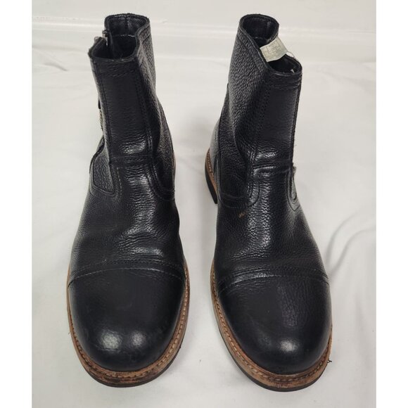 UGG Men\'s Sz. 9 Black Dalvin Pebbled Leather Zip Boots main image 7